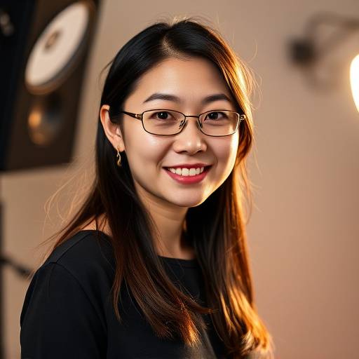 Headshot of Sarah Chen, Founder and Lead Audio Engineer of Sonic Bloom Studios